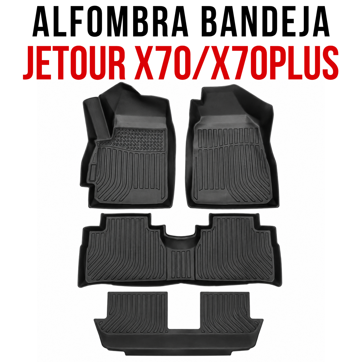 Juego Alfombra Jetour X70-x70plus Bandeja Rígida 5d Auto Suv Set de alfombras TPE