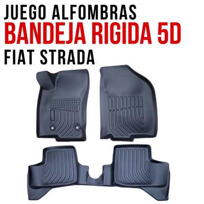 Juego Alfombras Fiat Strada Bandeja Rígida 5d Bandeja De Piso
