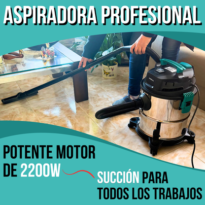 Aspiradora Industrial Profesional Sin Bolsa Tacho Balde 2200W