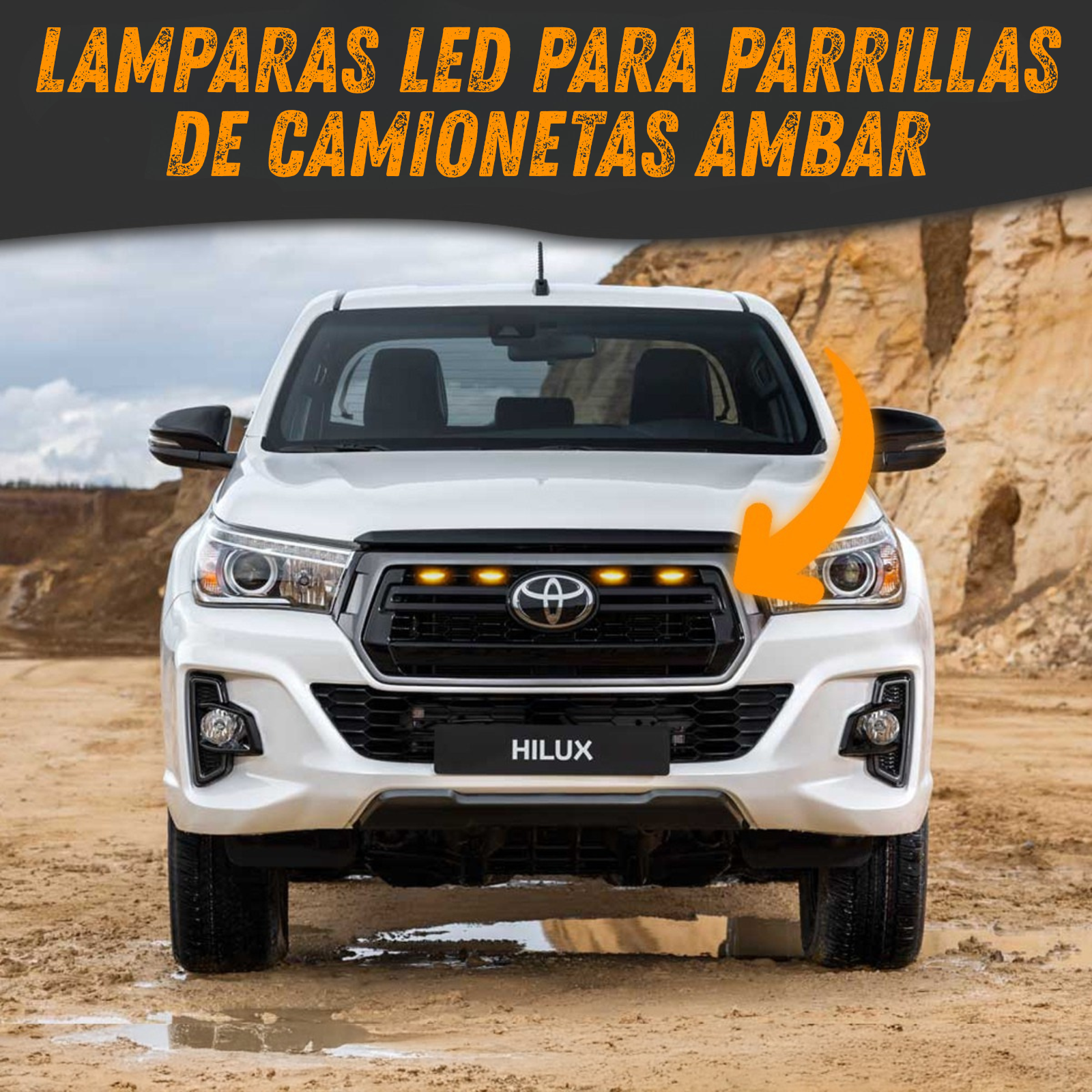 Kit Lamparas Led Para Parillas Camionetas Autos Ambar