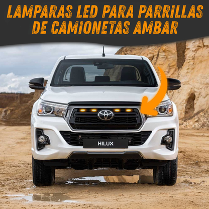Kit Lamparas Led Para Parillas Camionetas Autos Ambar