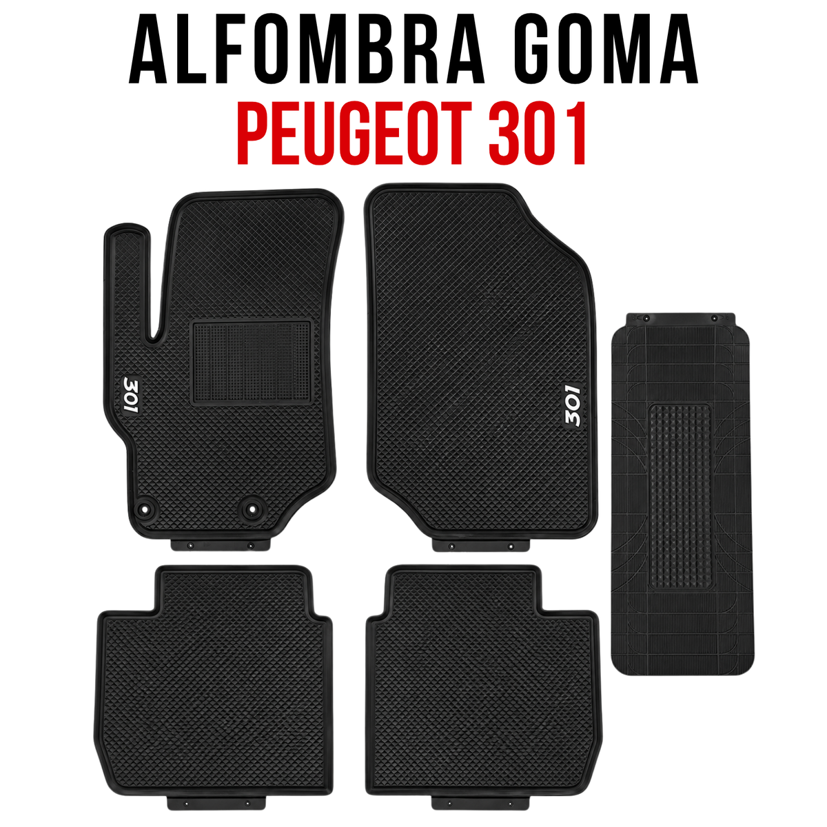 Alfombra Peugeot 301 Set Juego Alfombras En Goma Originales específicas