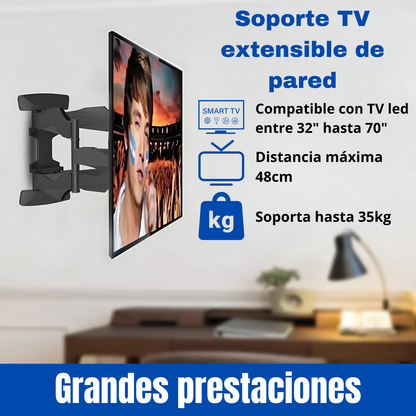 Soporte Para Smart Tv Led Televisor Móvil Articulado 32-70