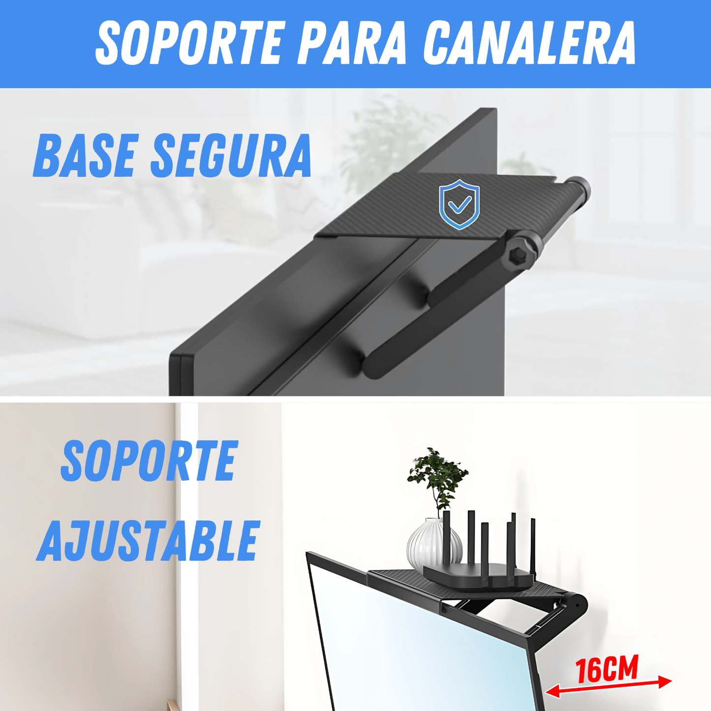Soporte Para Canalera Tv Soporte Estante Repisa De Televisor