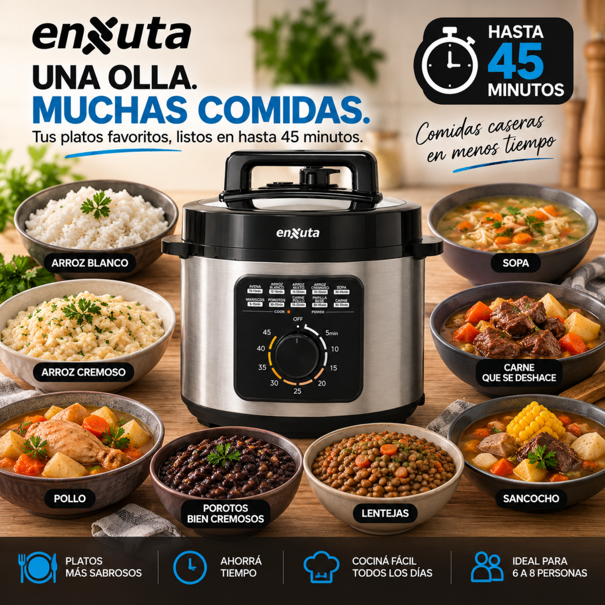 Olla Arrocera A Presión Eléctrica Olla Comida Arroz 1000w