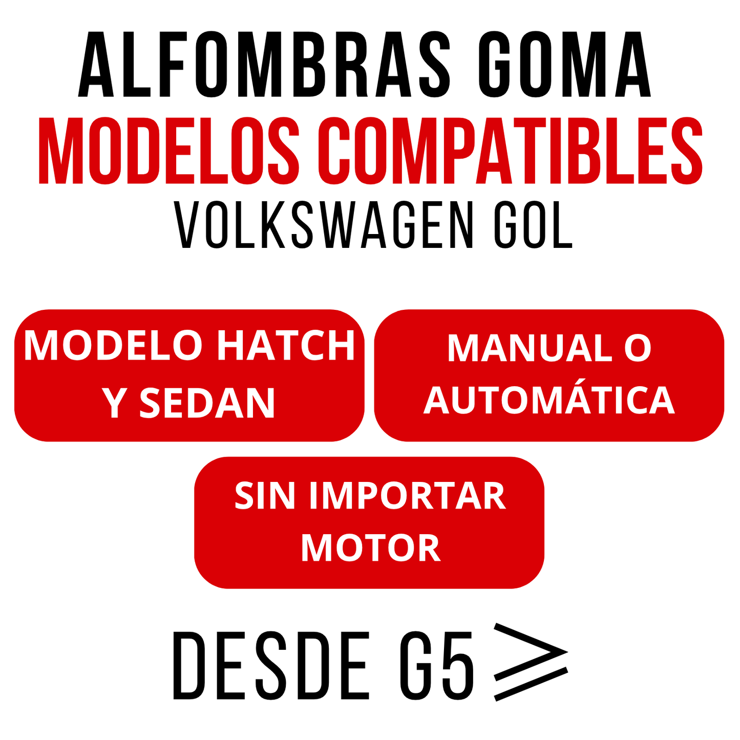 Set Alfombras Auto Volkswagen Gol Juego Especifico En Goma