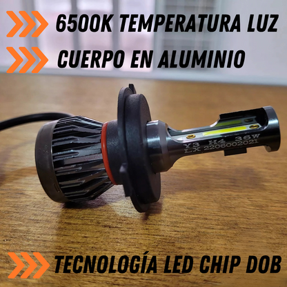 Lampara Led Para Auto Y3 6500k Kit Cree Led H1 H4 H7 Potente