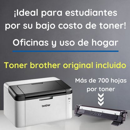 Impresora Láser A4 Monocromática Brother De Toner Hl-1200