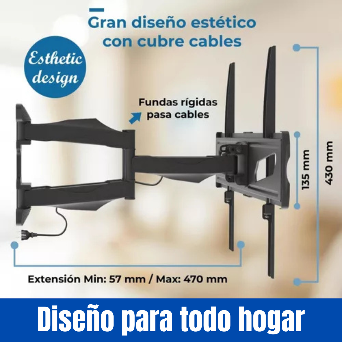 Soporte Para Smart Tv Led Televisor Móvil Articulado 32-70