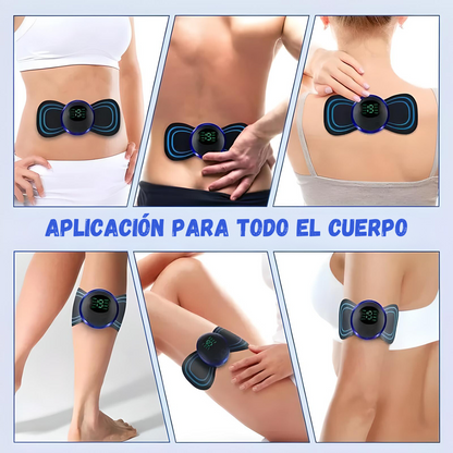 Mini Masajeador Eléctrico Cuerpo Completo Con Parche Batería