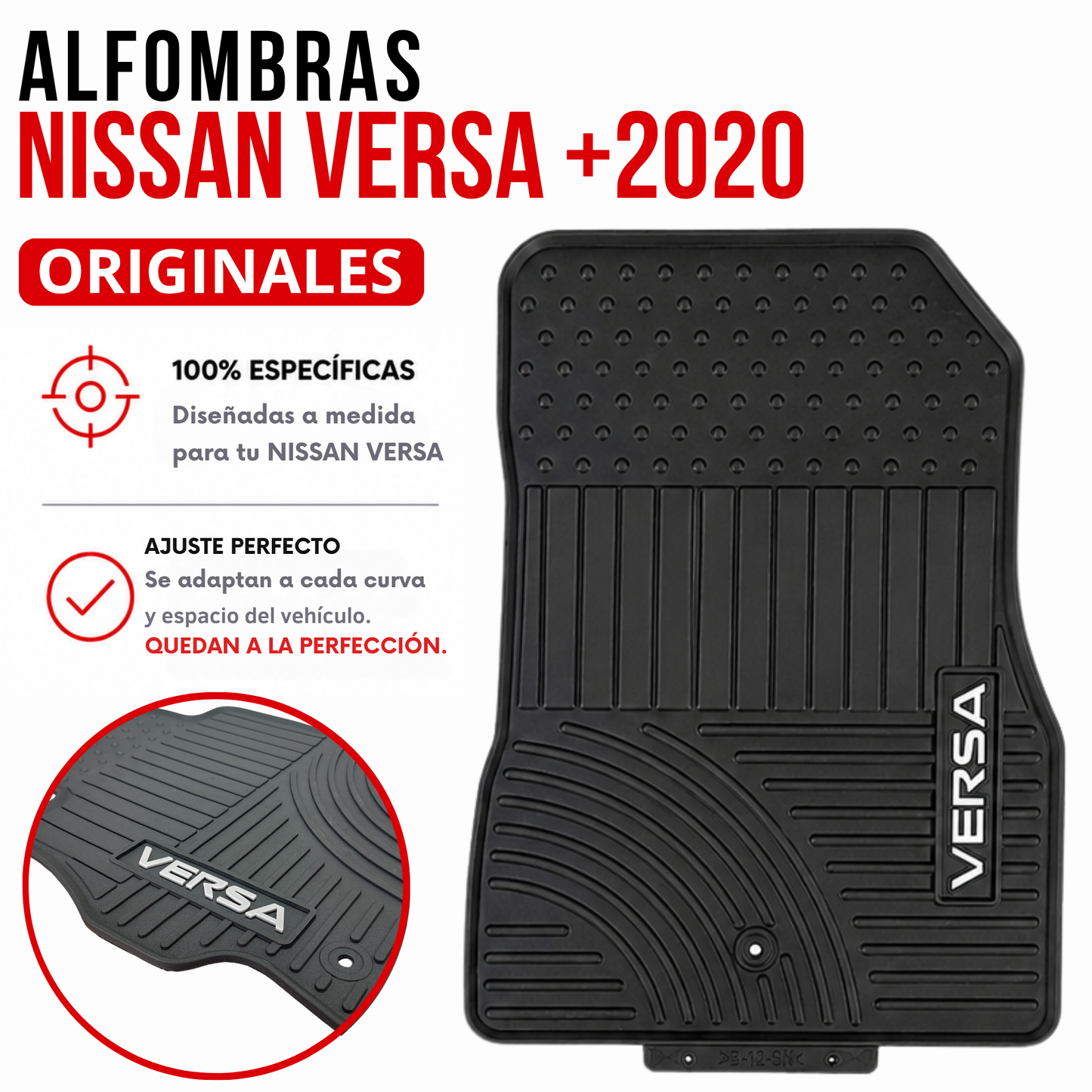 Juego alfombra Nissan Versa +2020 especificas originales