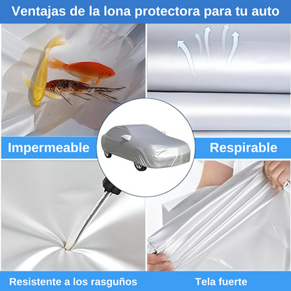 Funda Cubre Auto Cobertor Protector De Lona Impermeable Anti