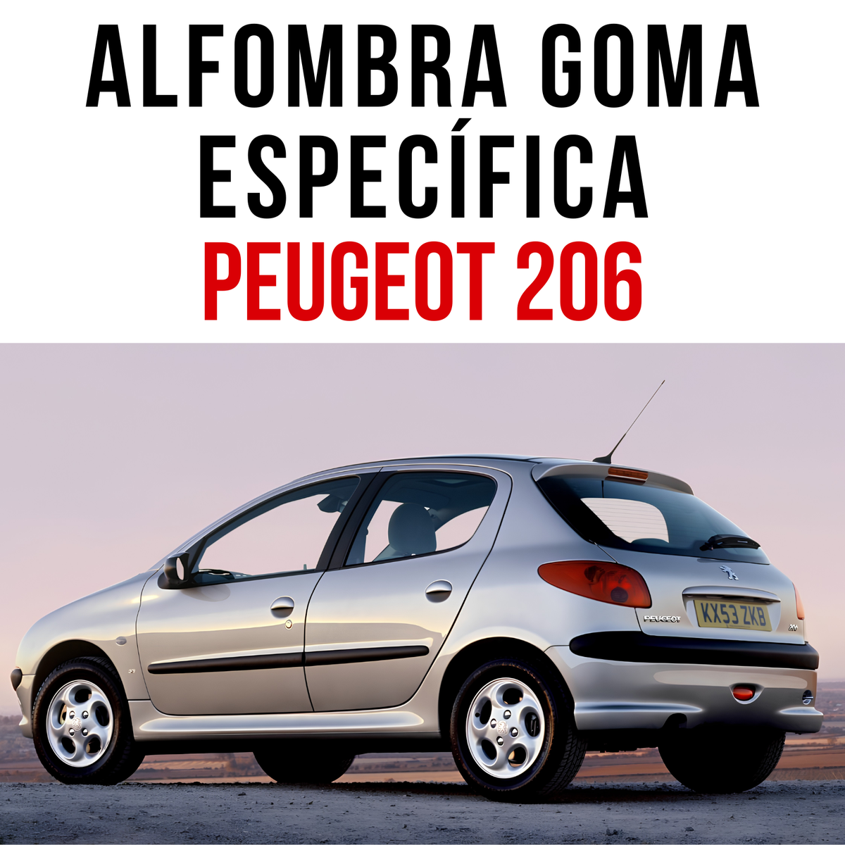 Alfombra Auto Peugeot 206 Juego Específico En Goma Calidad