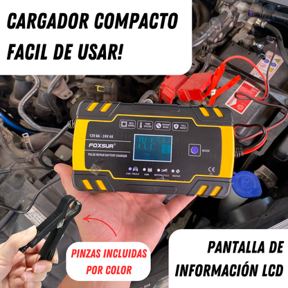 Cargador De Baterías Autos Motos 12v Inteligente Portátil