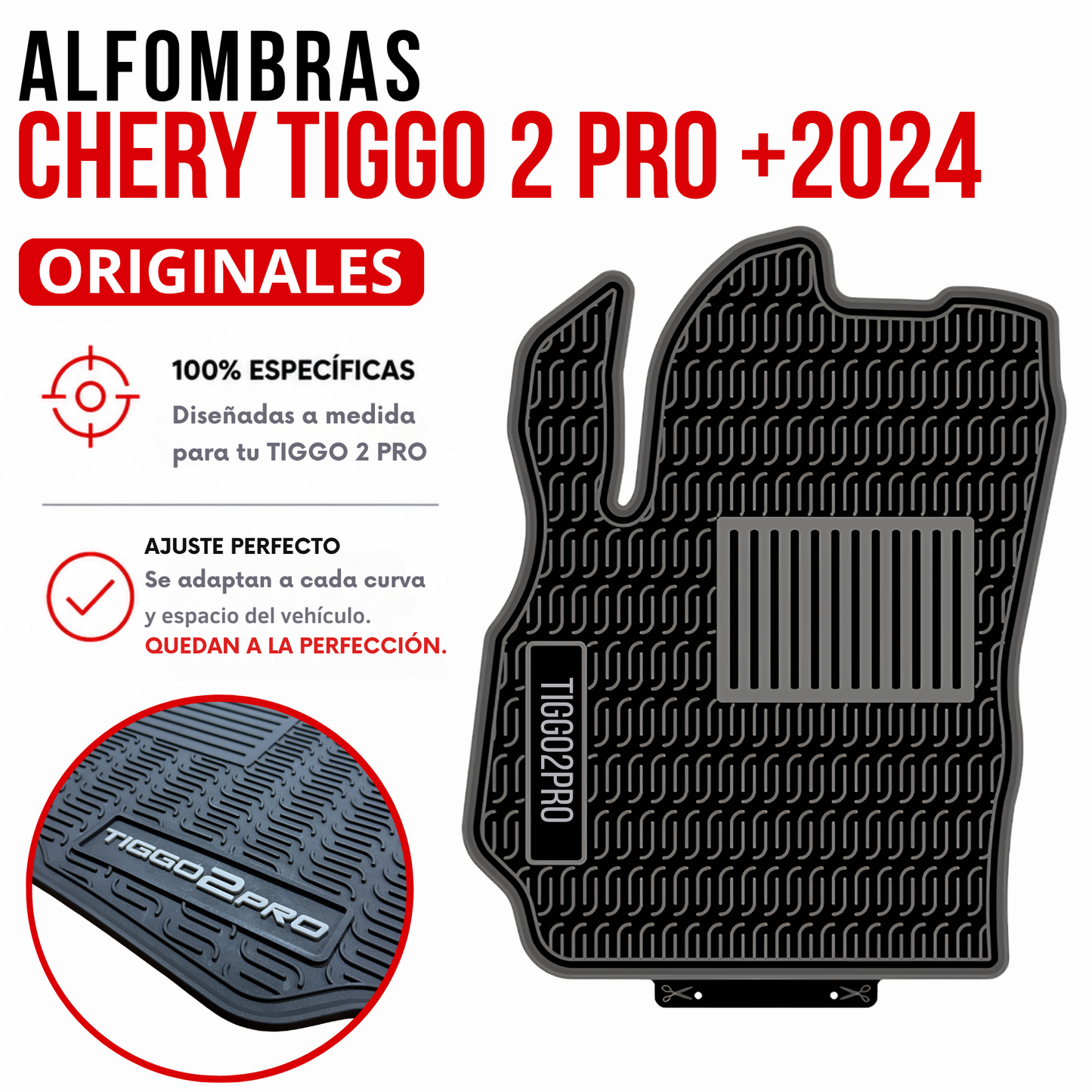 Juego Alfombras Cherry Tiggo2pro +2024 Originales Específica