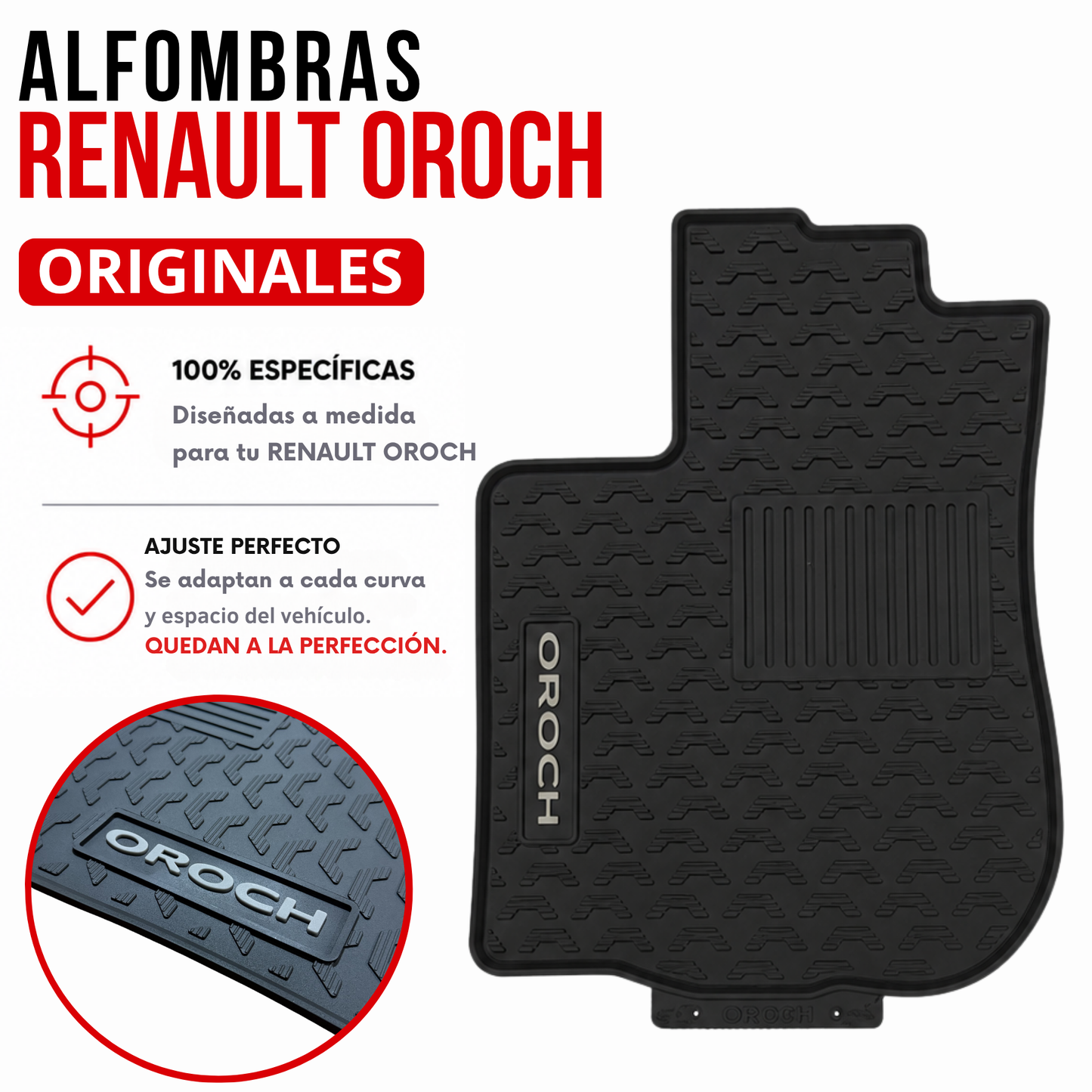 Juego alfombras auto Renault Oroch específicas originales