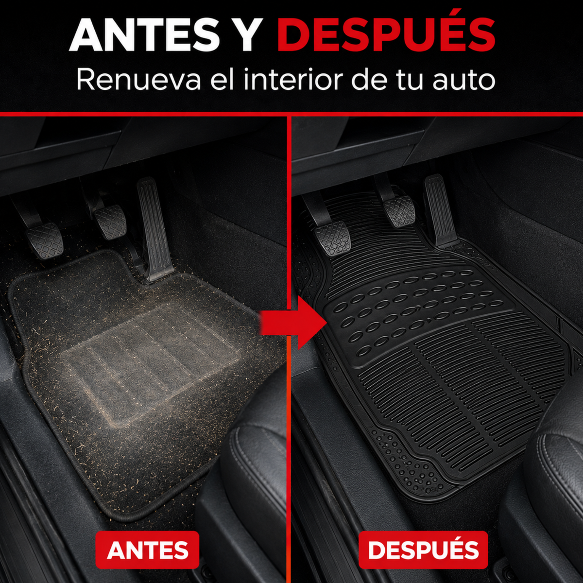 Juego Alfombra Para Auto De Goma Alfombras Universales Autos