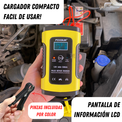 Cargador De Baterías De Autos Motos 12v Portátil Automático