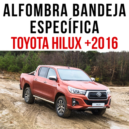 Juego alfombras bandeja Rígida Toyota Hilux +2016 Juego específico bandejas