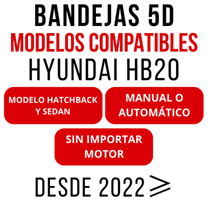 Alfombra HYUNDAI HB20 Bandeja Rígida 5d Bandeja De Piso