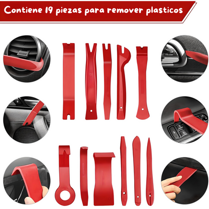 Kit Herramientas Plásticas Desmontar Paneles/interior exterior Auto