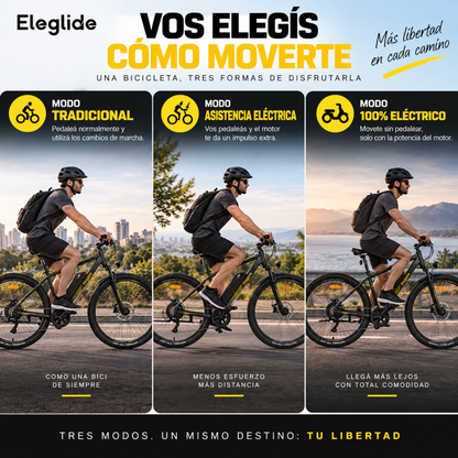 Bicicleta Eléctrica A Batería Con Motor Bici 27.5 Pulgadas