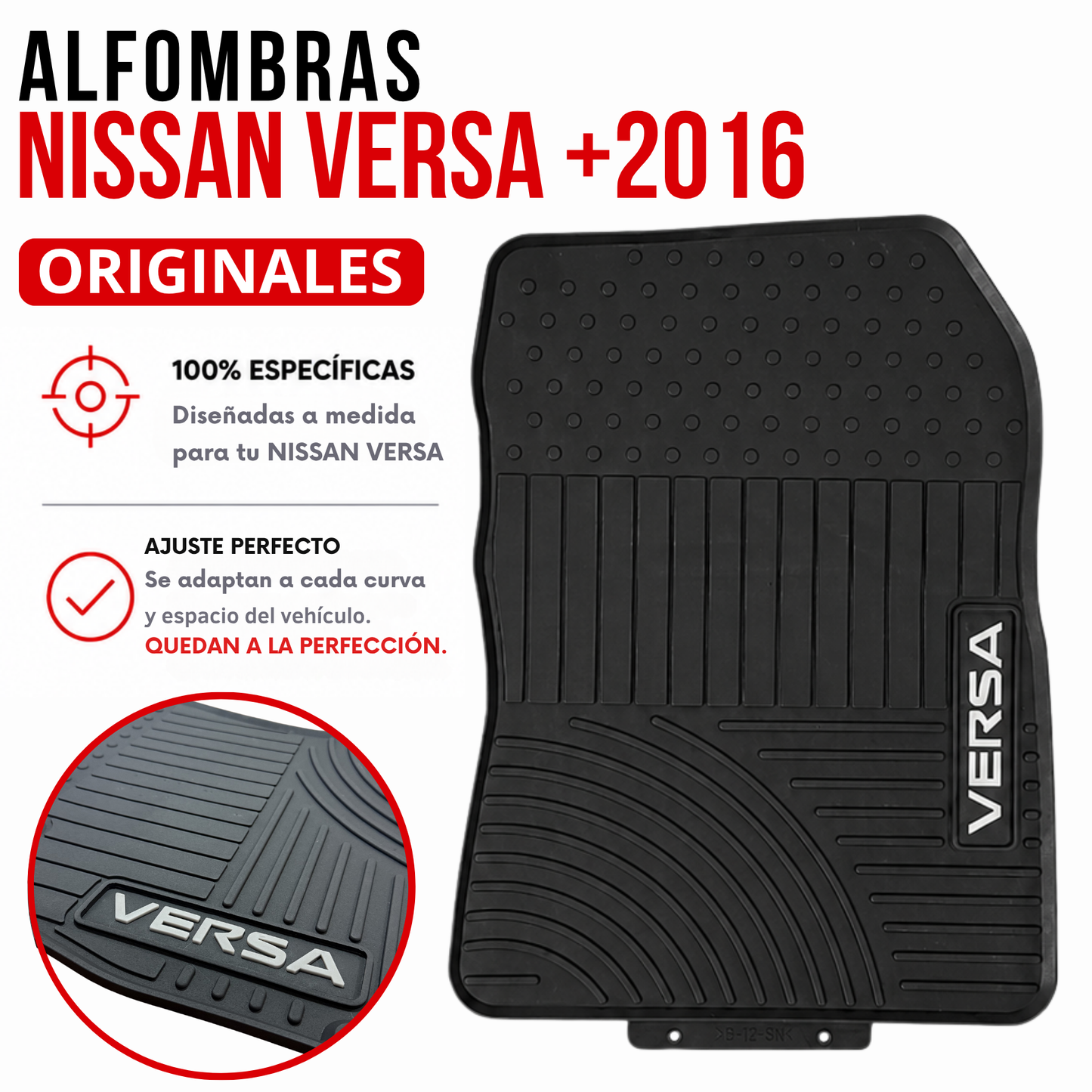Juego Alfombra Nissan Versa +2016 Especificas Originales