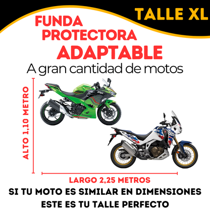 Funda Cubre Moto Lona Impermeable Afelpada Cobertor De Motos BLACKBUCKS