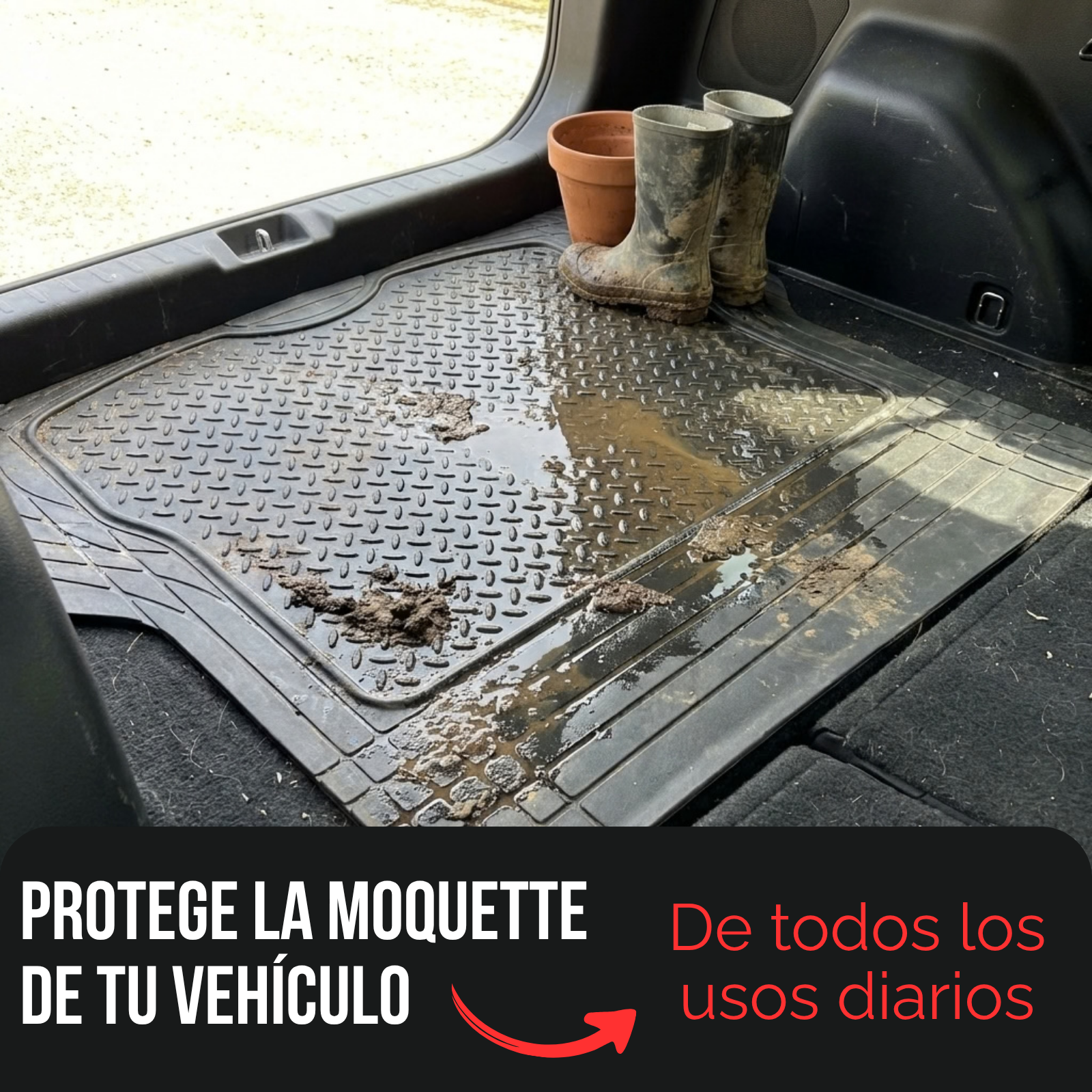 Alfombra Baúl Valija Suv Auto Camioneta Goma Universales