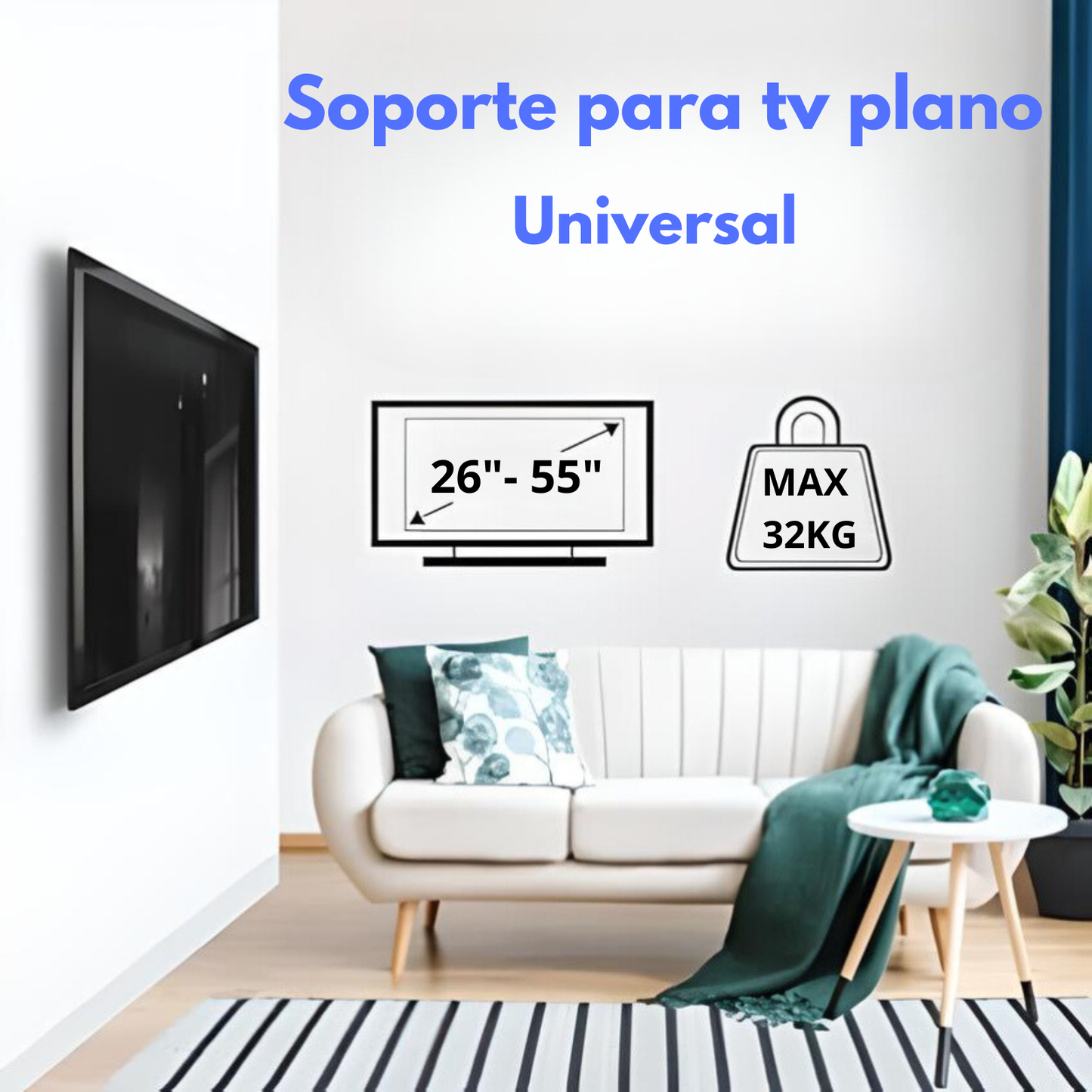Soporte Para Tv Led Televisores 26 A 55 Soporte Fijo Pared