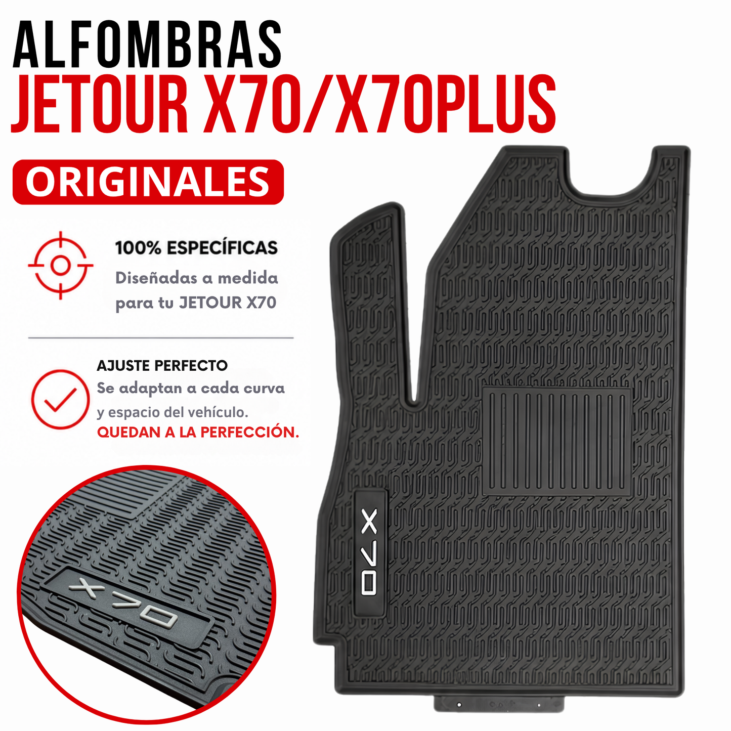 Juego Alfombra JETOUR X70 Específicas originales Auto Suv