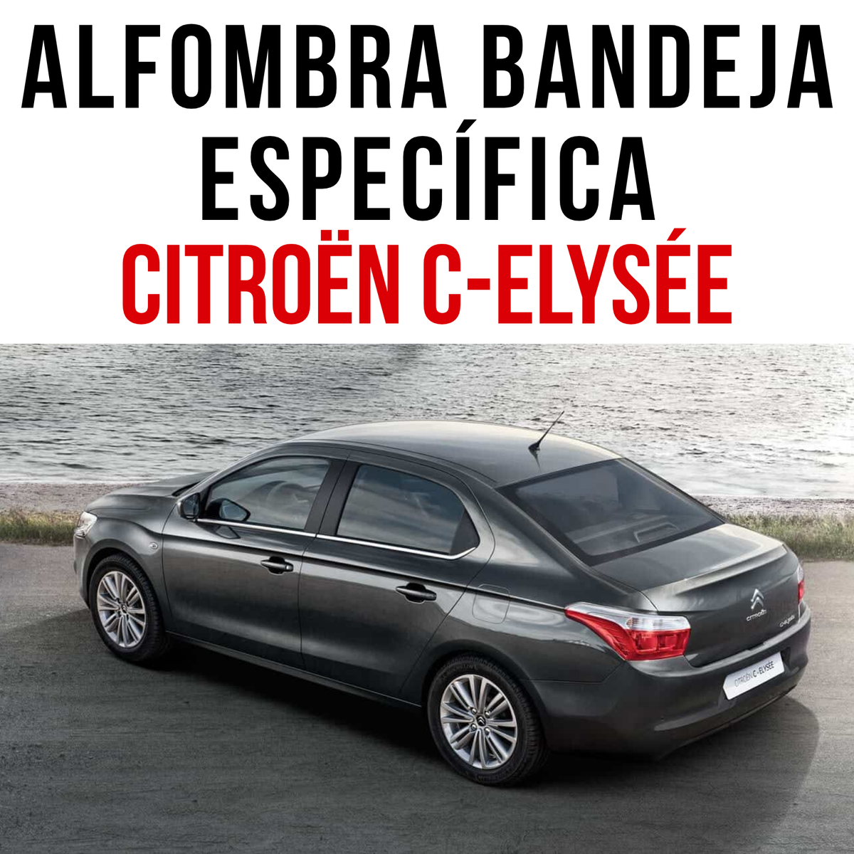 Juego Alfombra Auto Bandeja Rígida Peugeot 301/Citroën C-Elysée Set completo bandejas rígidas