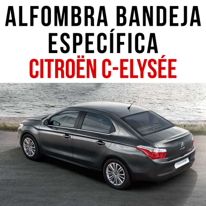 Juego Alfombra Auto Bandeja Rígida Peugeot 301/Citroën C-Elysée Set completo bandejas rígidas