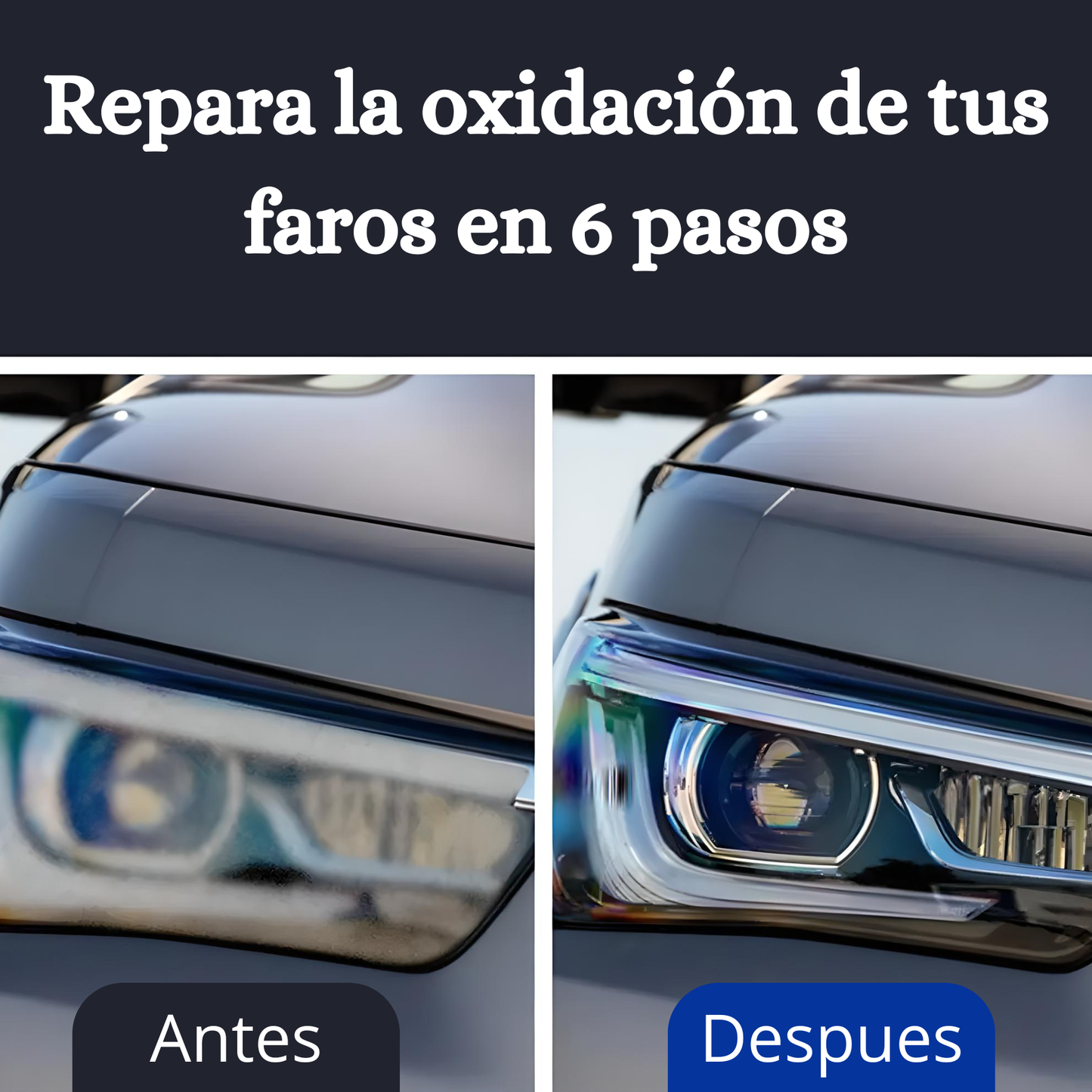 Kit Restaurador Revividor Pulidor De Faros Ópticas De Auto