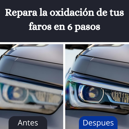 Kit Restaurador Revividor Pulidor De Faros Ópticas De Auto