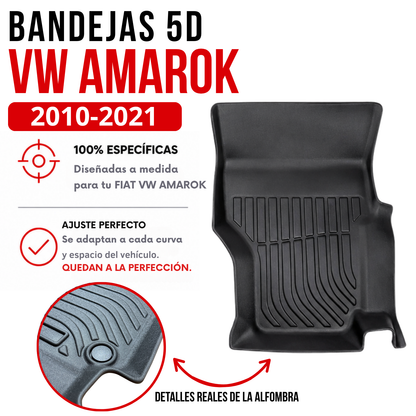 Alfombra Volkswagen Amarok Bandeja Rígida 5d Bandeja De Piso