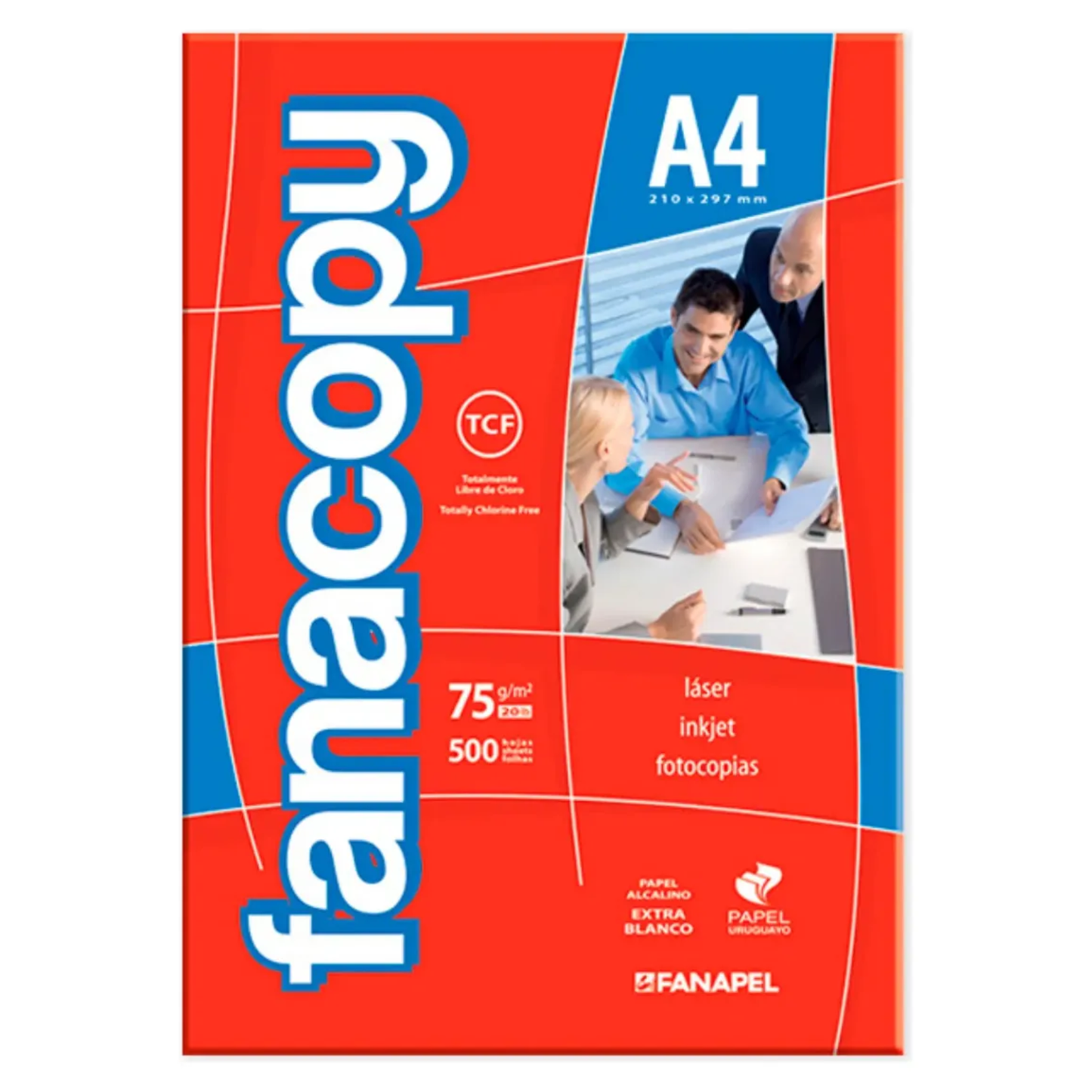 Pack Resma Hoja A4 Caja X5 Fanacopy Papel Blanco Impresora