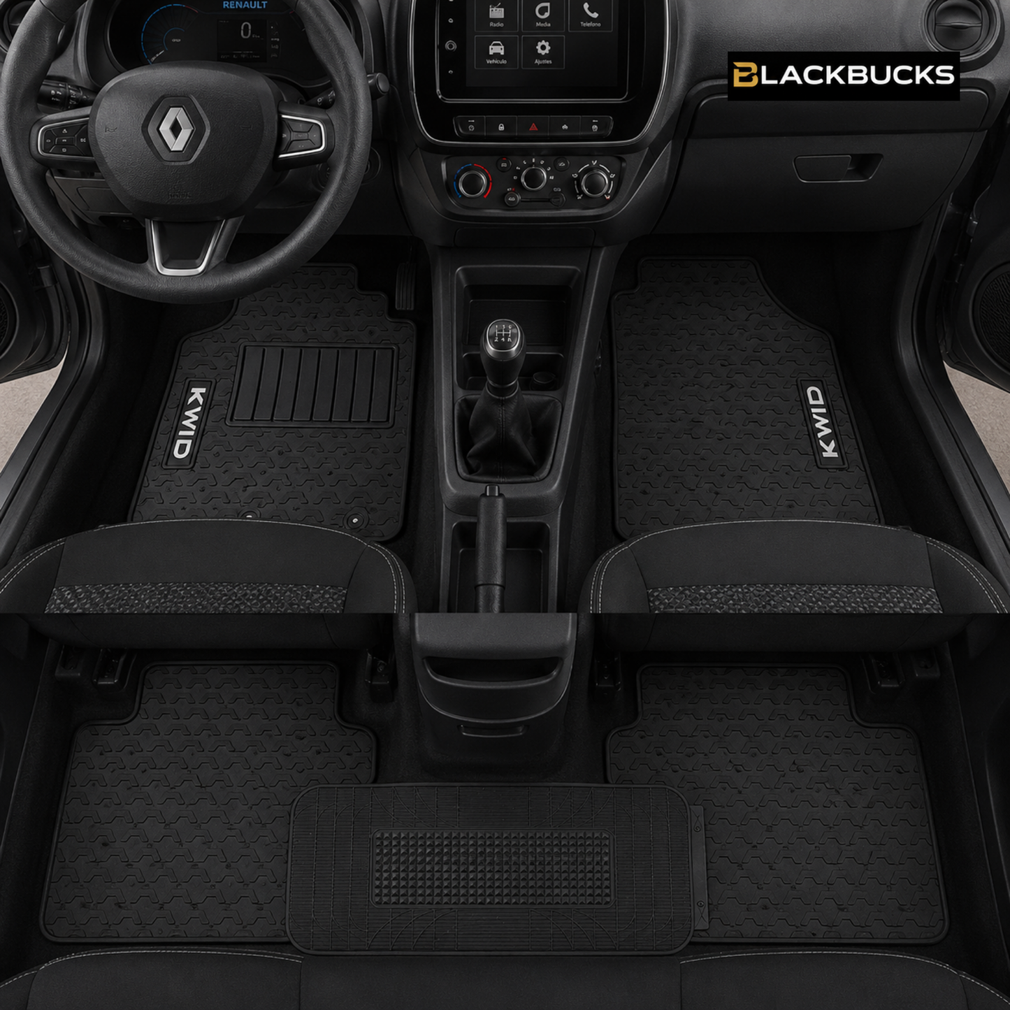 Juego alfombras Renault KWID en goma especificas originales