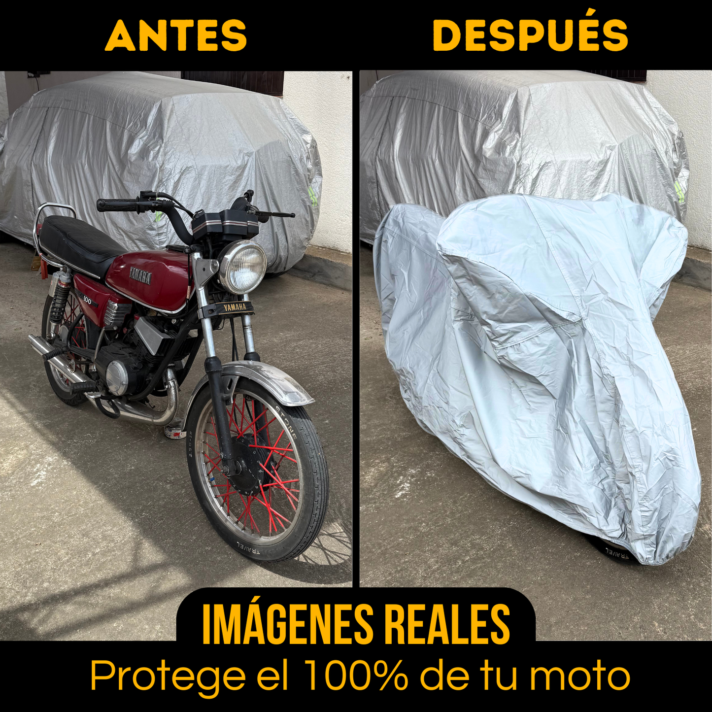 Funda Cubre Moto Lona Impermeable Afelpada Cobertor De Motos BLACKBUCKS