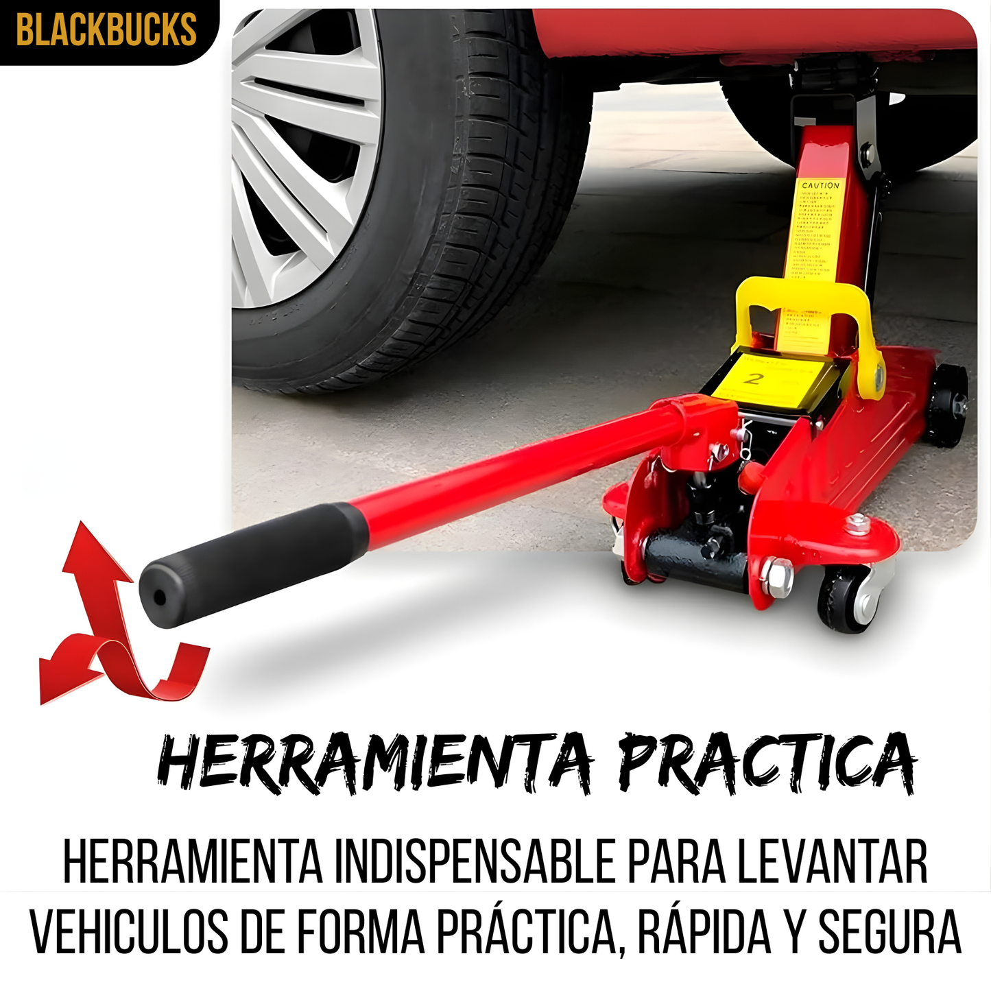 Gato De Carro Hidráulico Para Auto 2 Toneladas Carrito Móvil