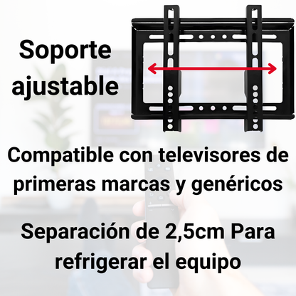 Soporte Tv Televisores De 14 A 42 Pulgadas Fijo Universal Tv