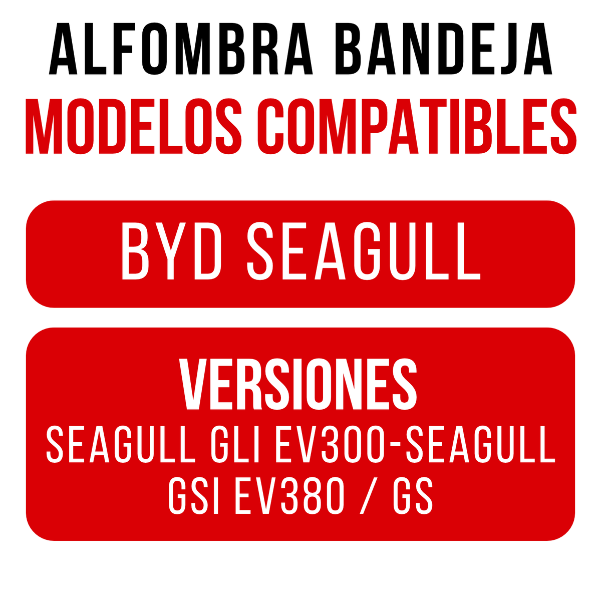 Alfombra Bandeja Rígida Byd Seagull Juego 3d Original Auto