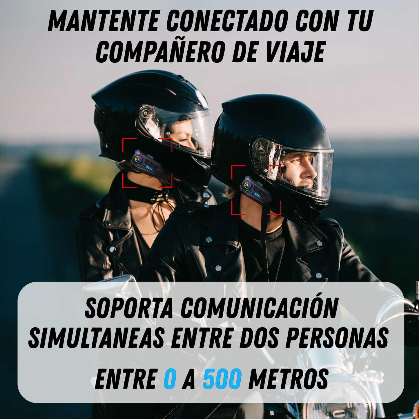 Intercomunicador Moto Casco Inalámbrico Bluetooth Llamadas