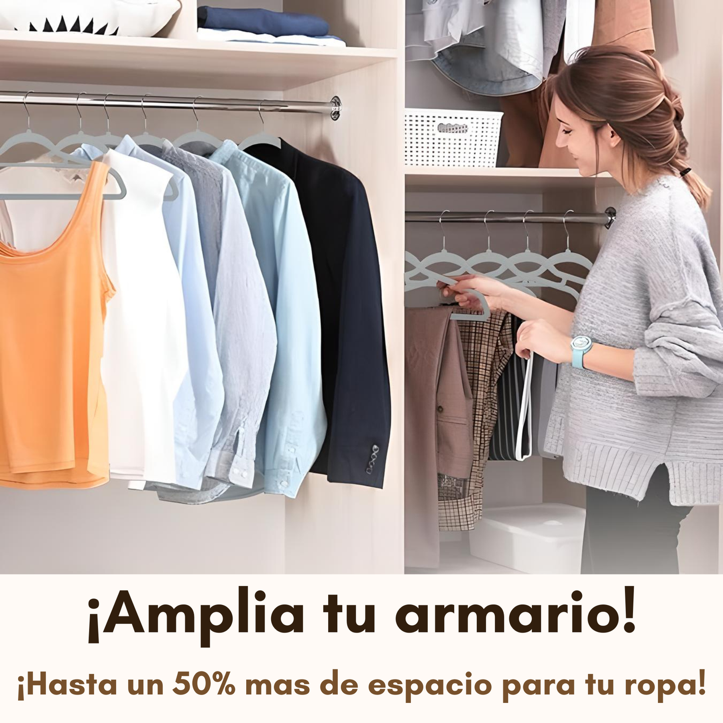 Percha Para Ropa Fina Antideslizante Forradas En Terciopelo
