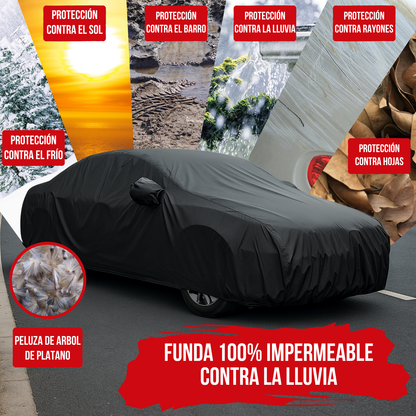 Funda Cubre Auto Impermeable Afelpada Cobertor De Auto