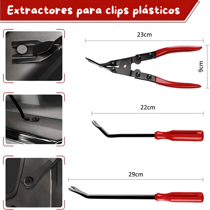 Kit Herramientas Plásticas Desmontar Paneles/interior exterior Auto