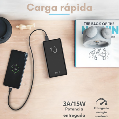 Powerbank Cargador Portátil Usb Batería 10000ah Carga Rápida