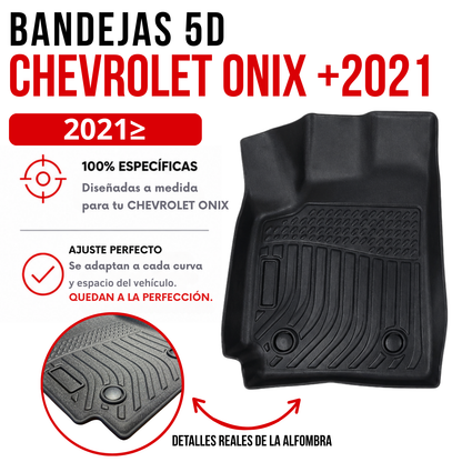Alfombra CHEVROLET ONIX HATCHBACK/SEDAN Bandeja Rígida 5d Bandeja De Piso