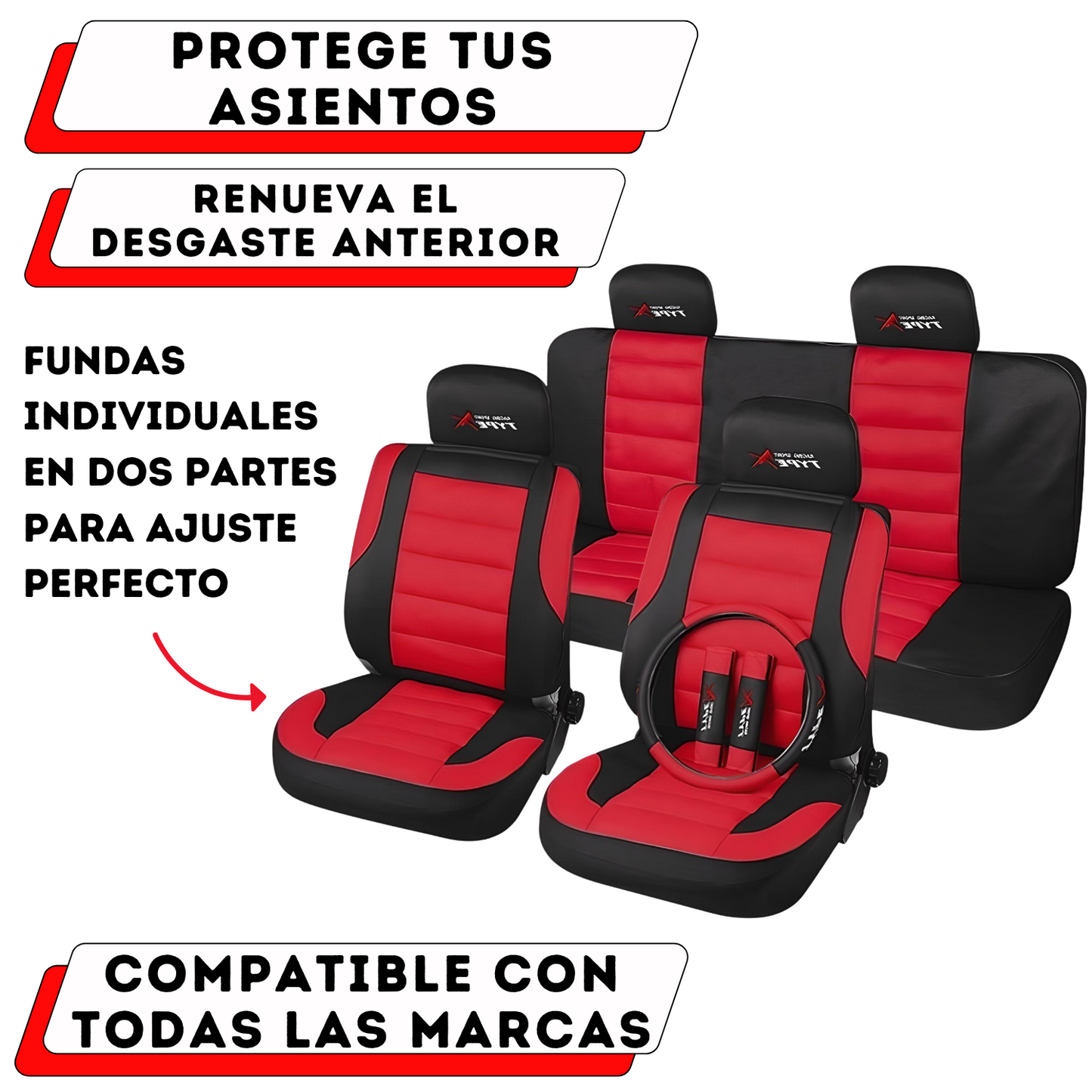 Fundas Asiento De Auto Juego Fundas Cubreasiento Universal