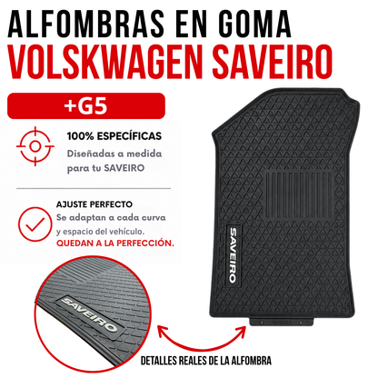 Set Juego Alfombras Volkswagen SAVEIRO en goma específicas